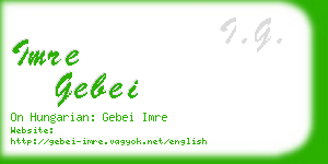 imre gebei business card